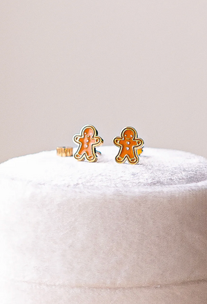 Earrings - Gingerbread Studs