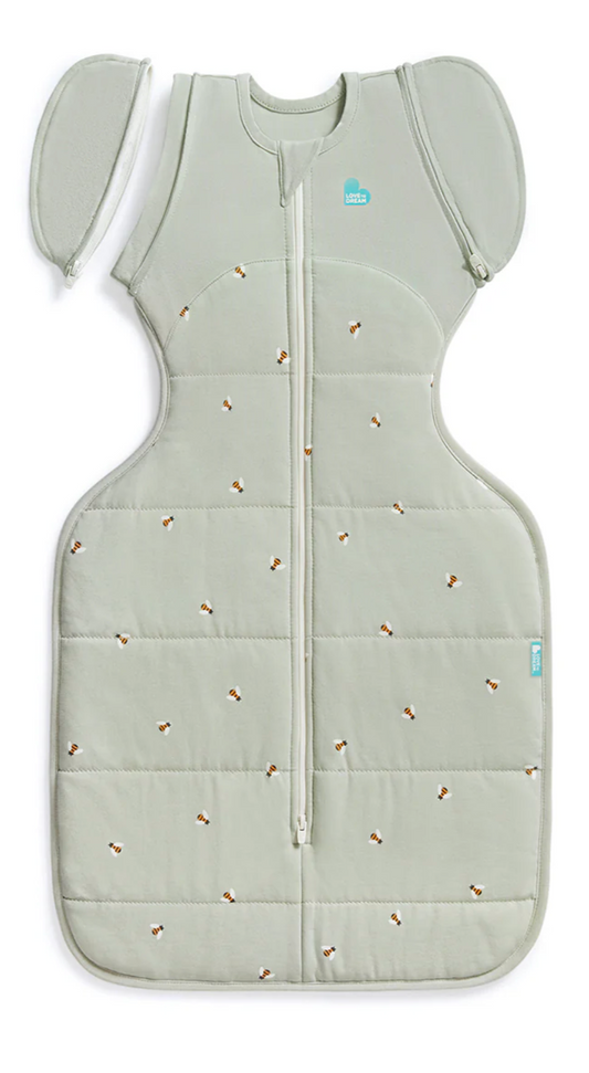 Swaddle Up Transition Bag Warm 2.5 TOG - Olive Bees