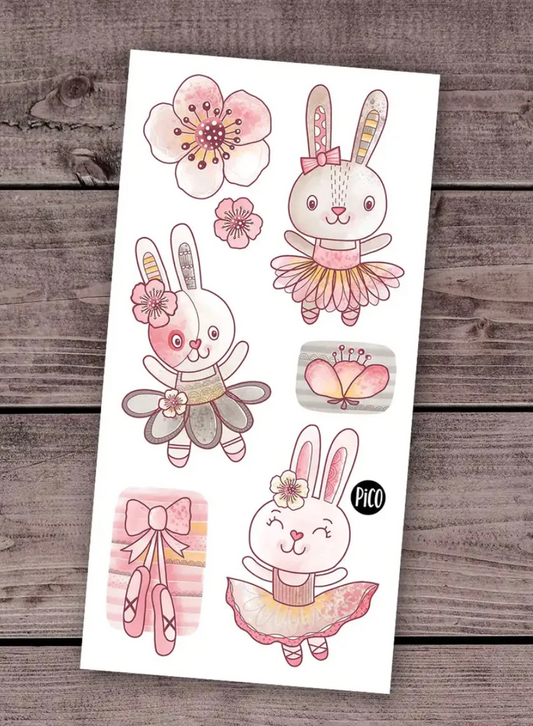 Temporary Tattoos - Ballerina Bunnies