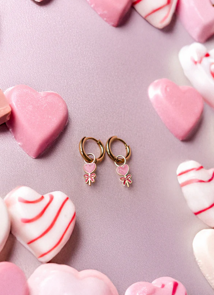 Earrings Hoop Charm - Lollipop