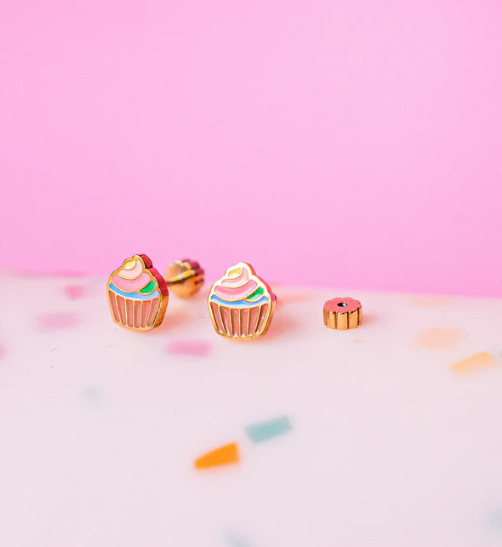 Earrings - Cupcake Studs