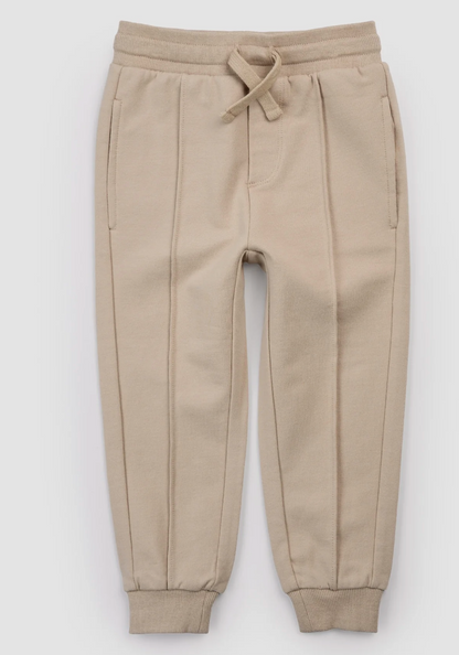 Hooded Sweatshirt and Pants Set - Tan