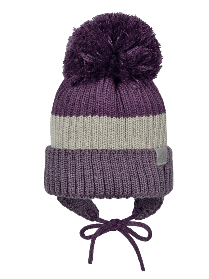 Acrylic Knit Toque - Purple