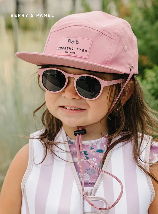 5 Panel Waterproof Snapback Hat - Berry