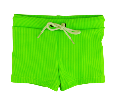 Swim Trunks Ribbed - Green Gecko