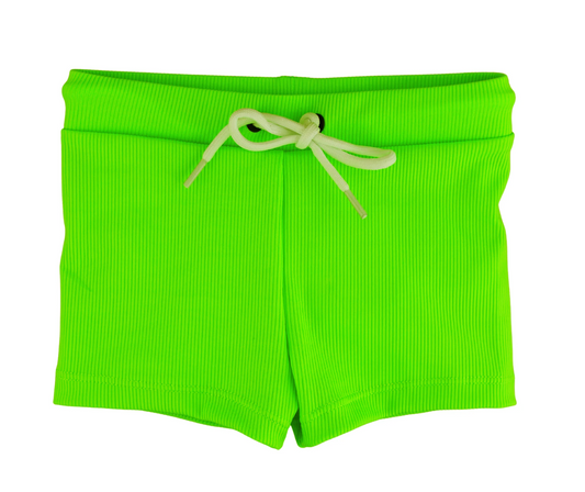 Swim Trunks Ribbed - Green Gecko