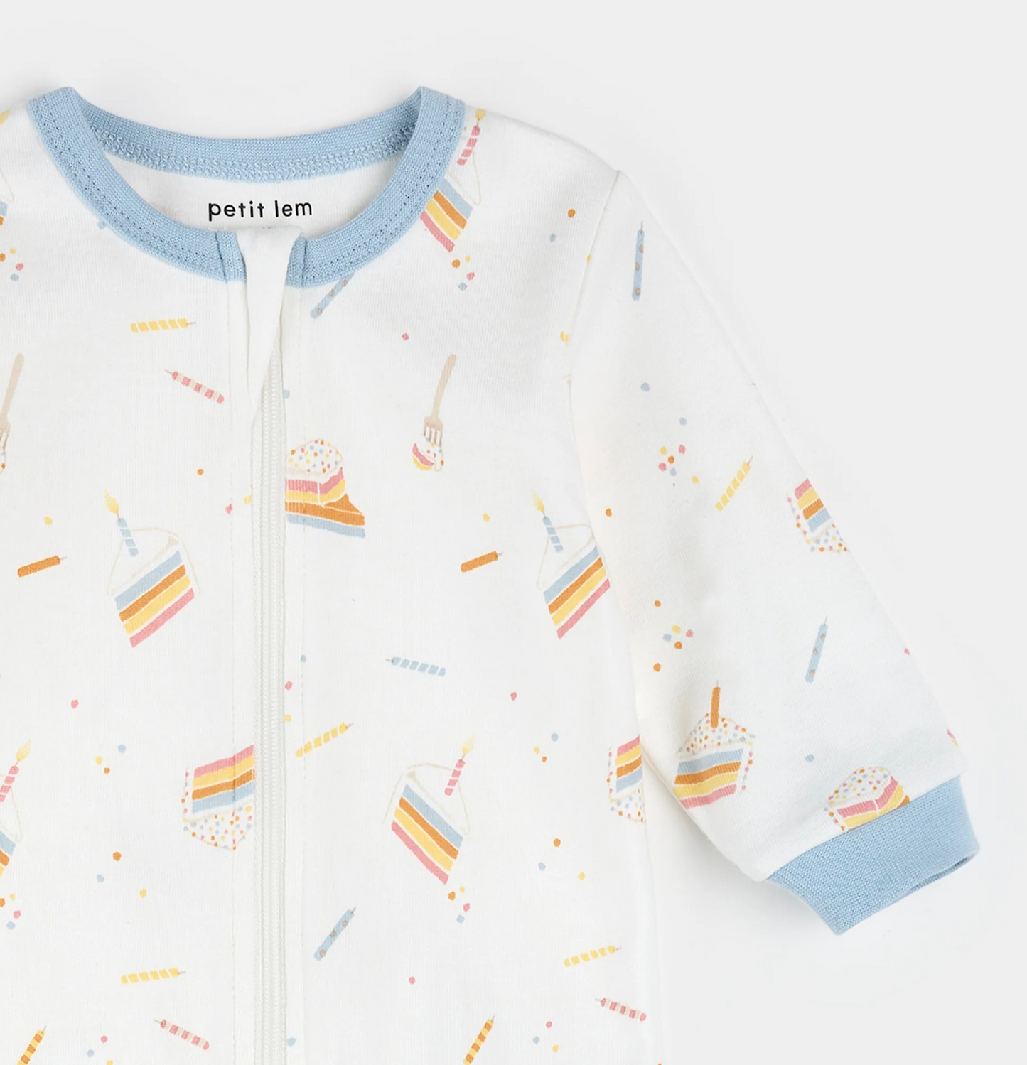 Zipper Sleeper Footed - Birthday Cake