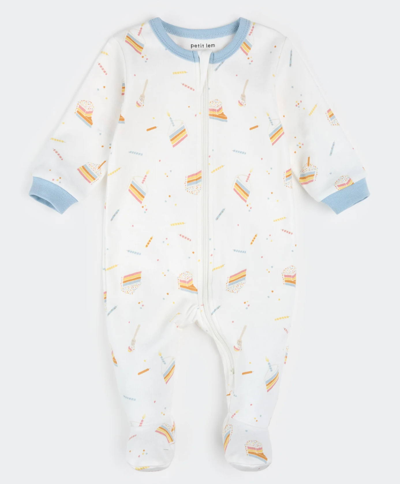 Zipper Sleeper Footed - Birthday Cake