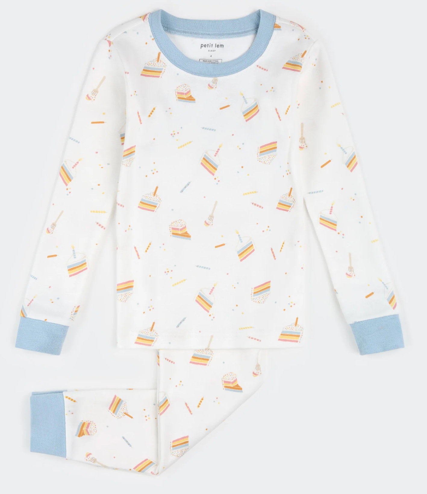 2 Piece Long Sleeve PJ Set - Birthday Cake