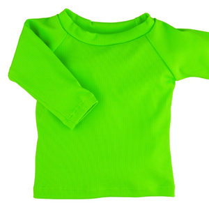 Rashguard Top - "Brights" Ribbed Green Gecko
