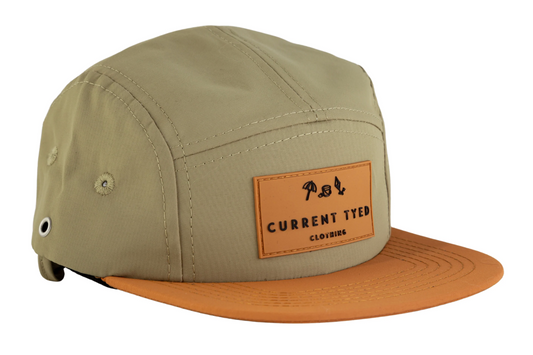 5 Panel Waterproof Snapback Hat - Earth Tone Colour Block