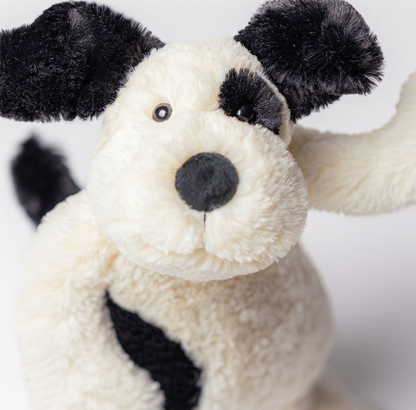 Bashful Rufferty Black & Cream Puppy