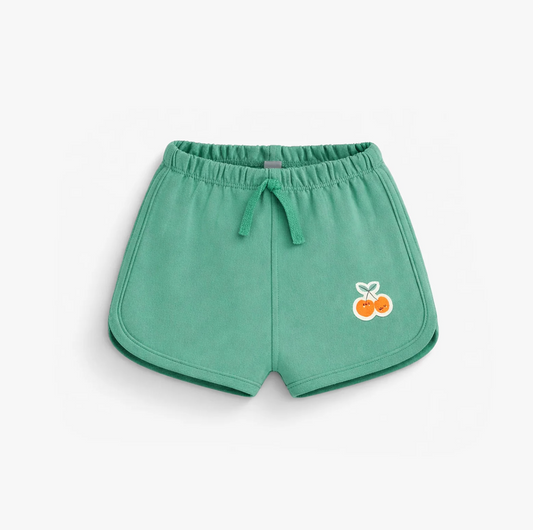 Green shorts in French cotton