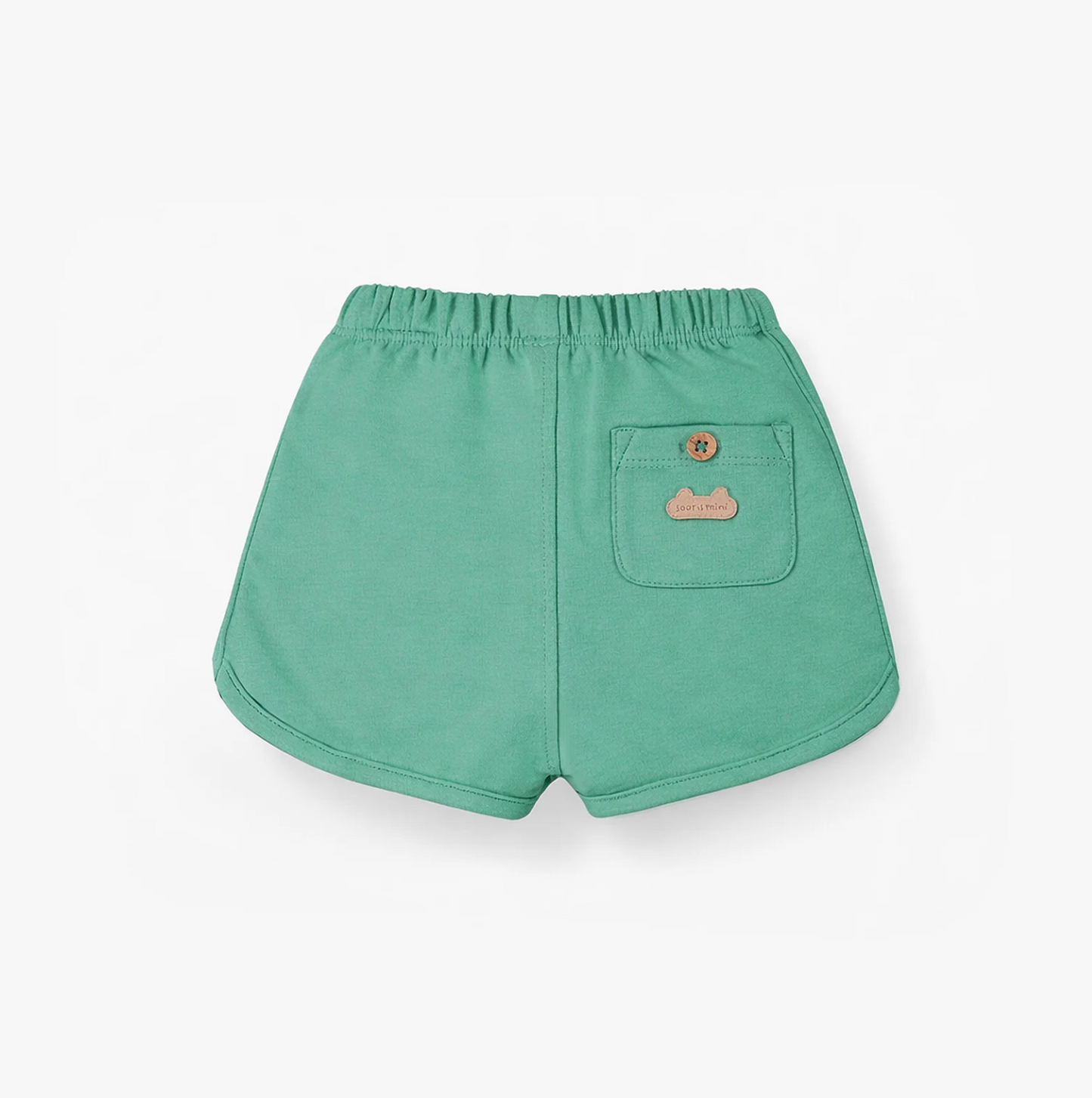Green shorts in French cotton
