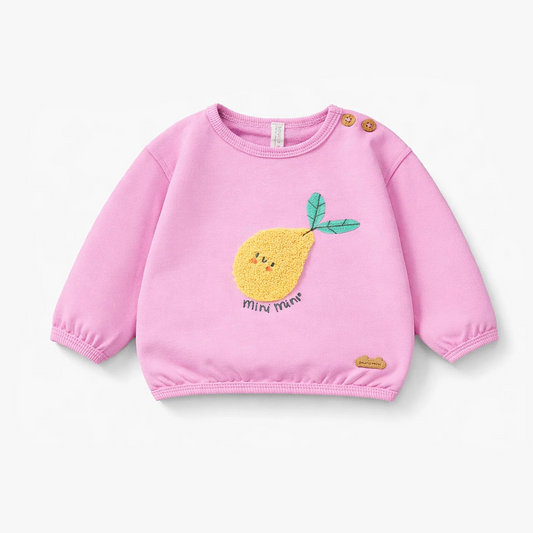 Purple sweater with pear