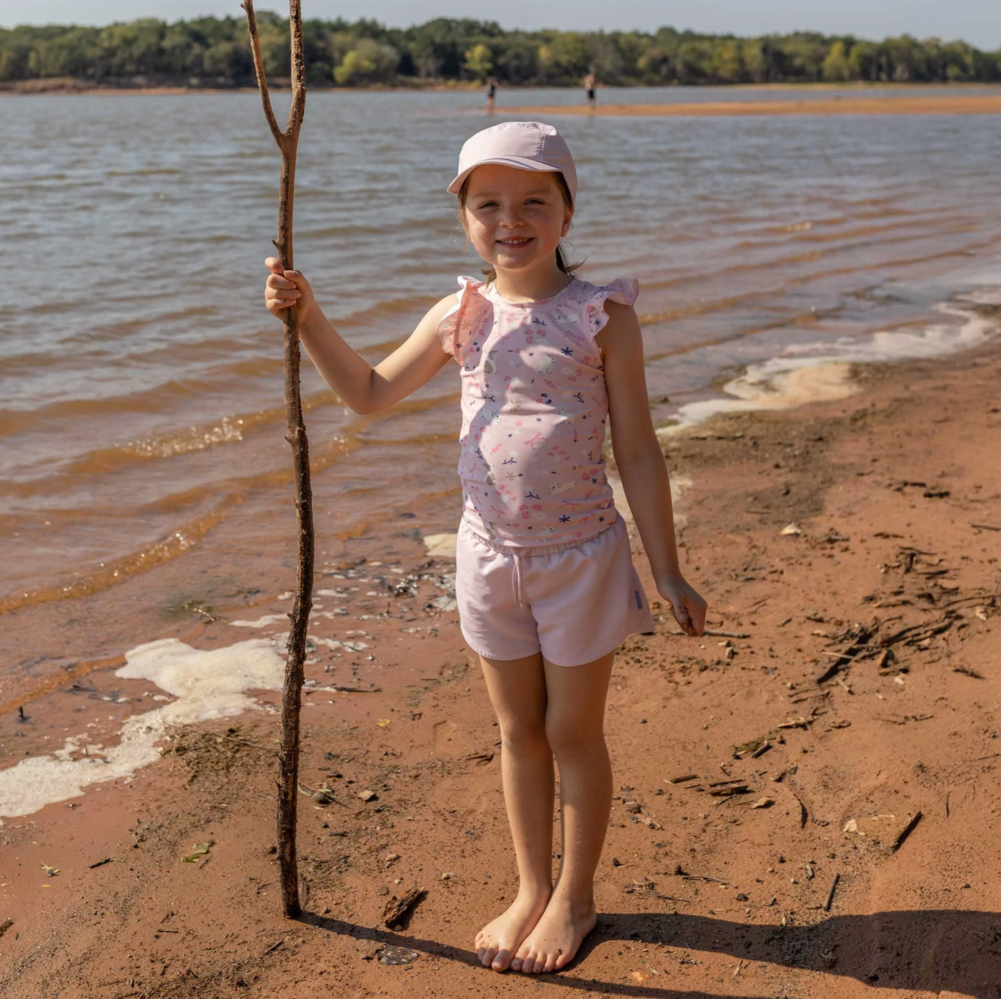 Girl's UV Swim Short - Soft Pink