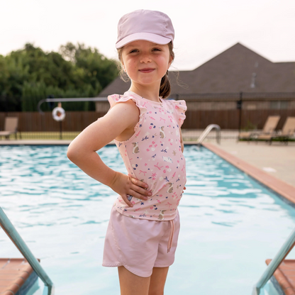 Girl's UV Swim Short - Soft Pink