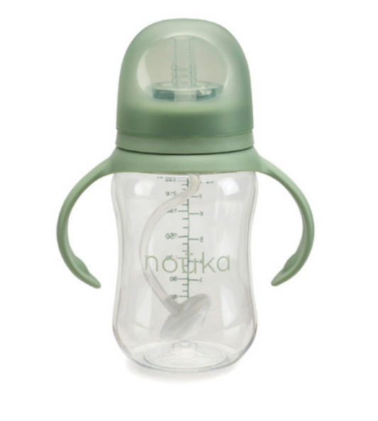 Traditional Sippy/Weighted Straw Cup - Moss