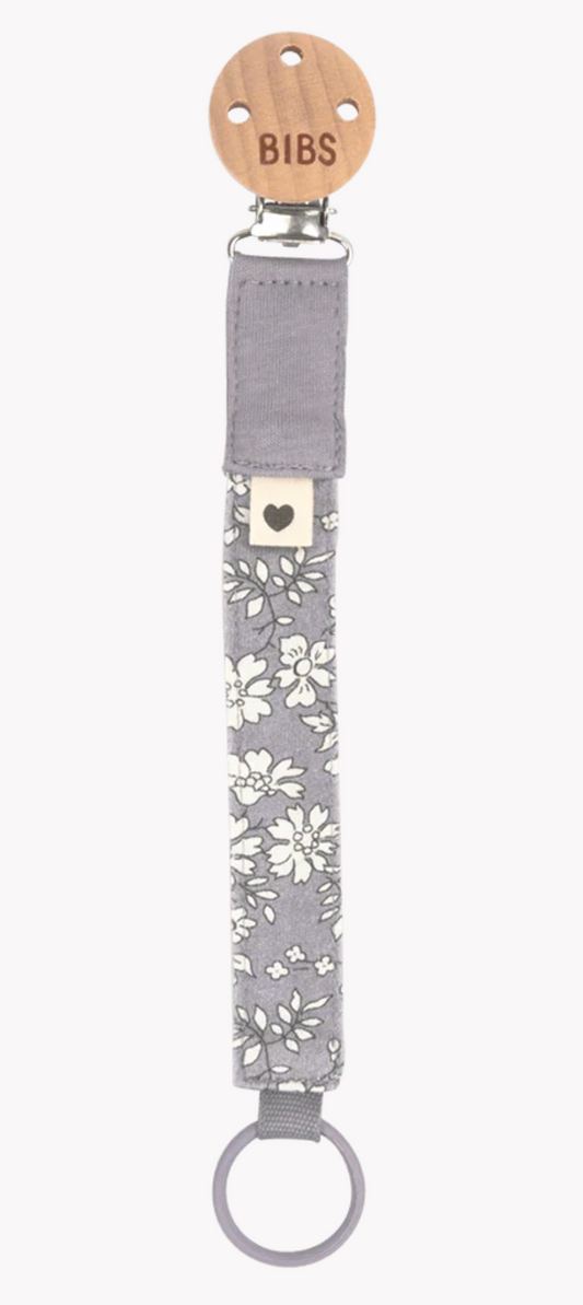 BIBS Pacifier Clip Liberty - Fossil Grey