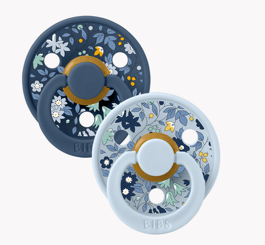 BIBS Pacifier 2PK - Chamomile Lawn Baby Blue