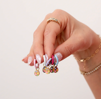 Earrings Hoop Charm - Easter Egg