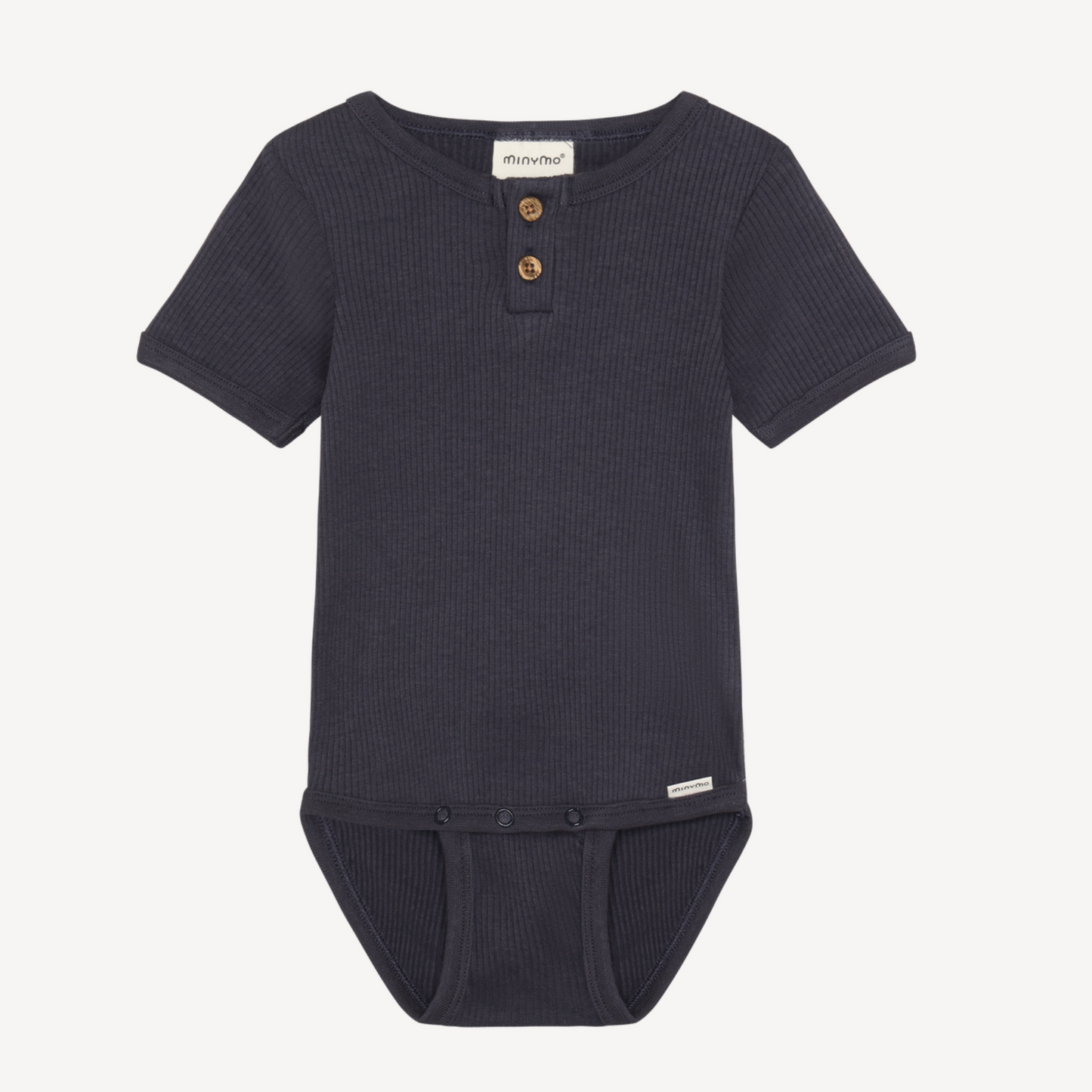 Ribbed Short-sleeve Body suit - Navy
