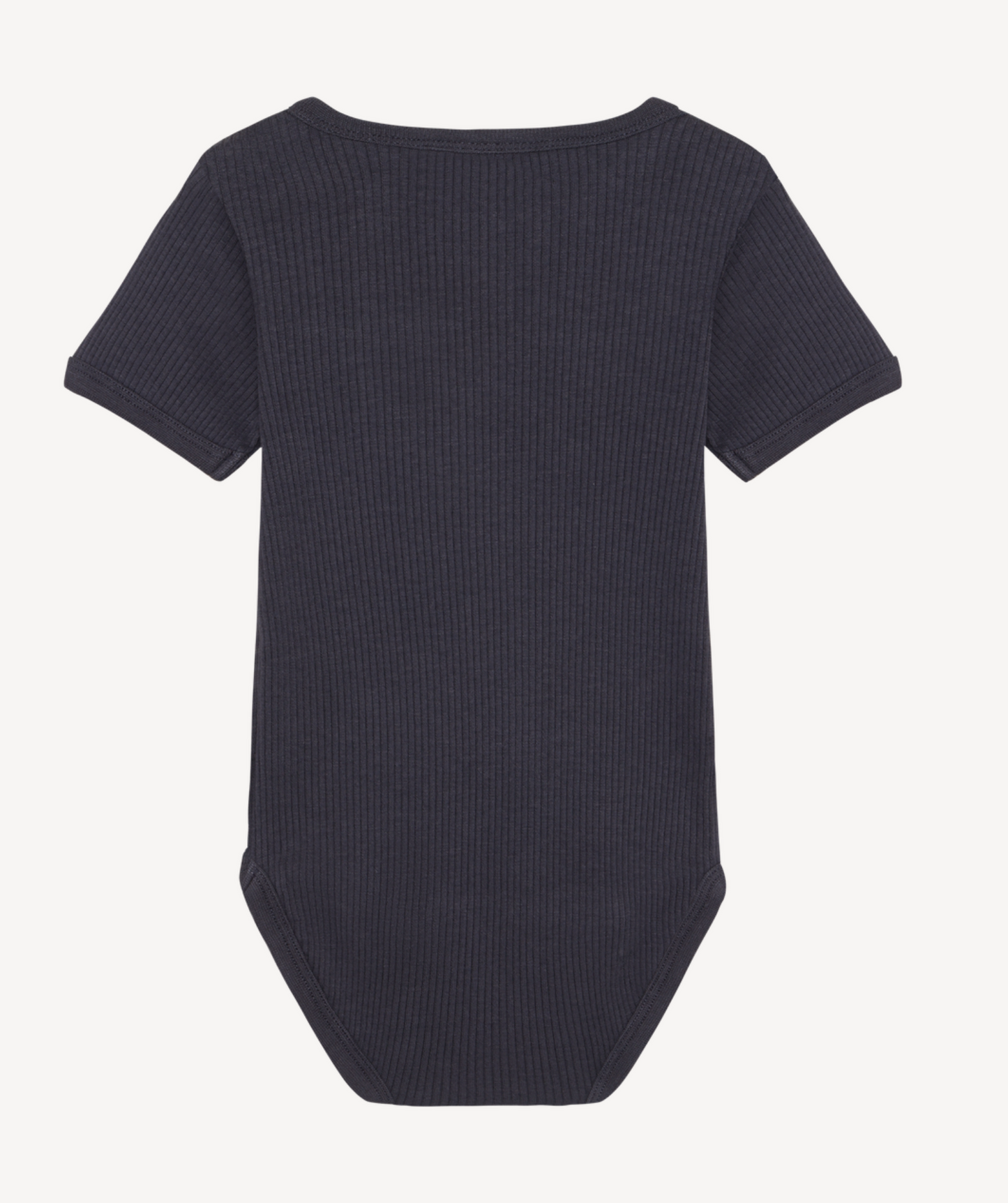 Ribbed Short-sleeve Body suit - Navy
