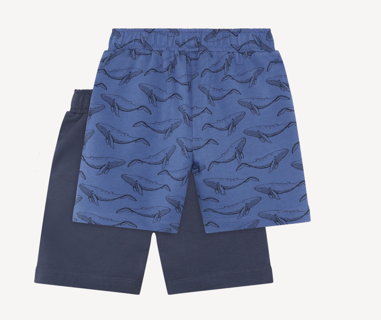 2-Pack Shorts - Navy and Royal Blue Whale