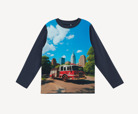 Long Sleeve Shirt - Red Fire Truck