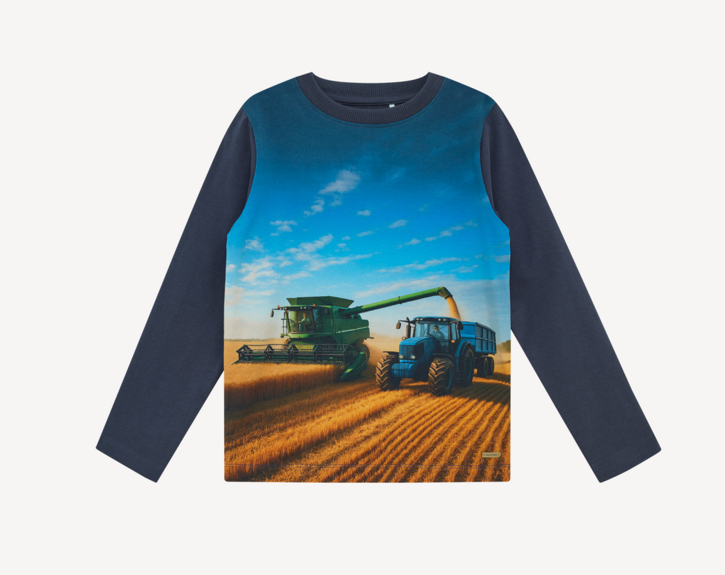 Long Sleeve Tractor Shirt - Blue Tractor & Combine