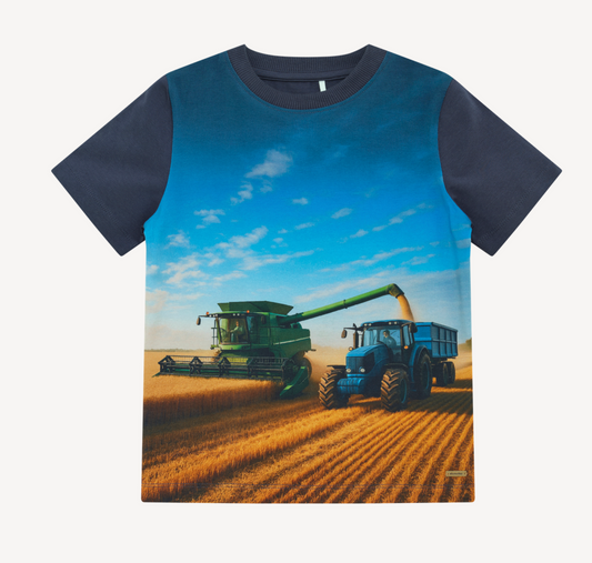 T-Shirt Tractor Shirt - Blue Tractor & Combine