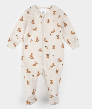 Zipper Sleeper Footed - Bunnies