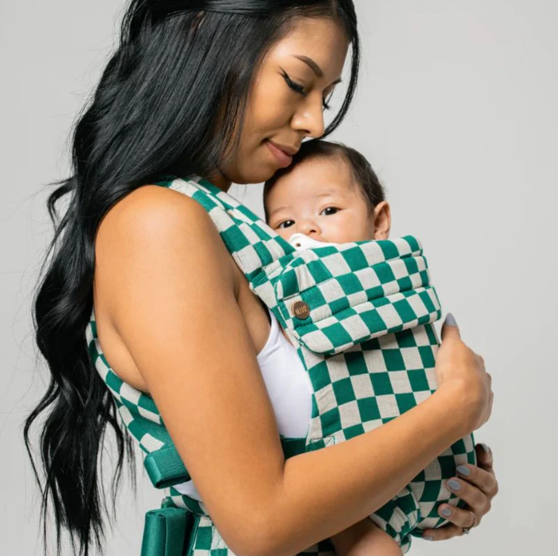The Monarch Buckle Carrier - Evergreen Check