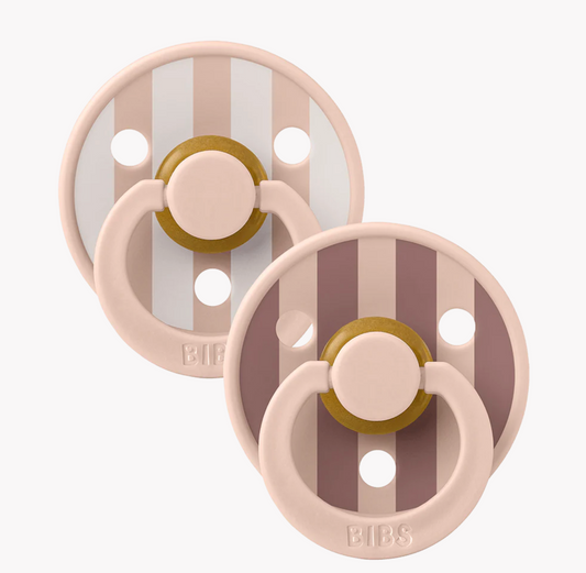 BIBS Pacifier 2PK - Blush Stripe Mix