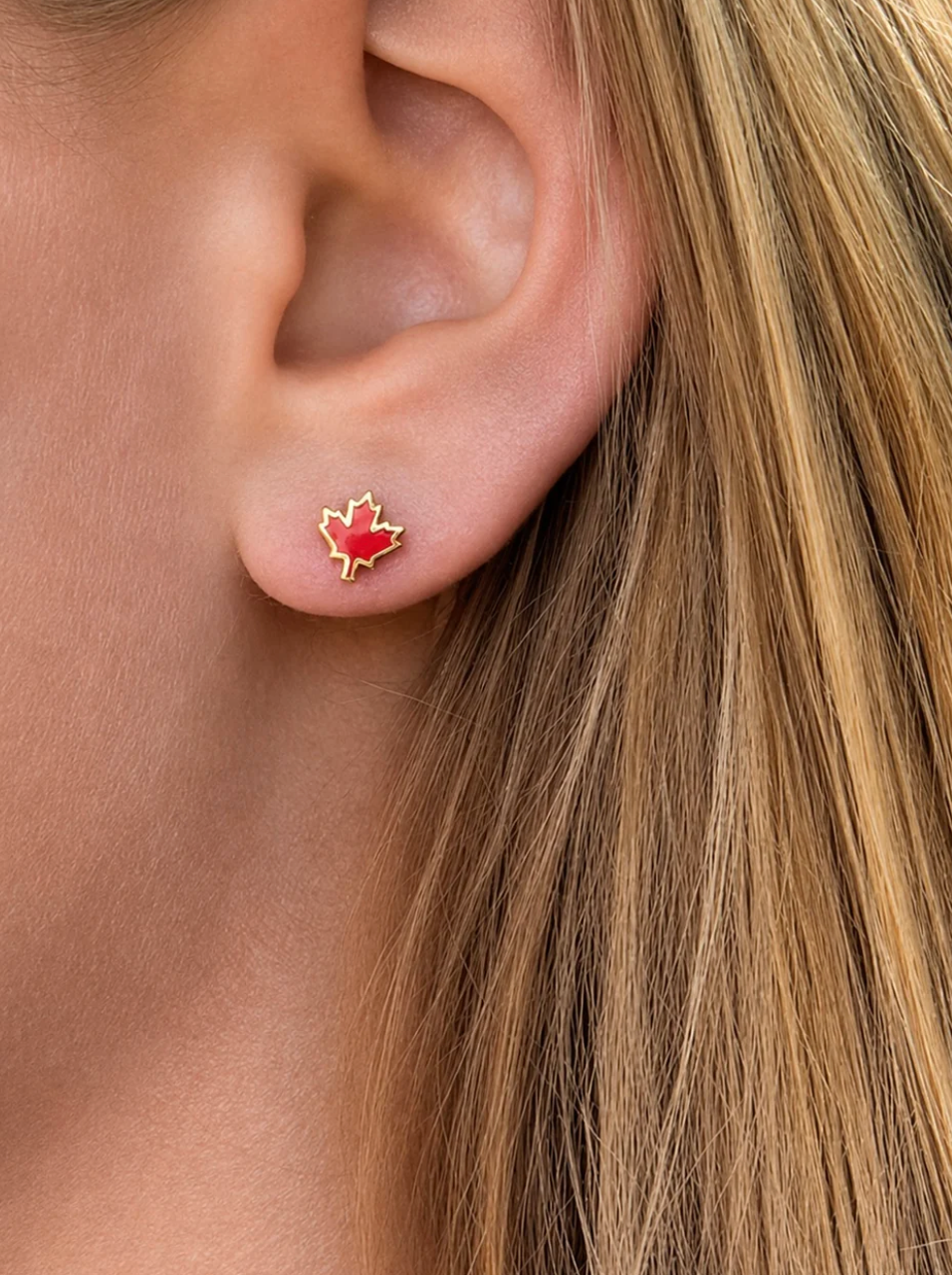 Earrings - Maple Leaf Studs