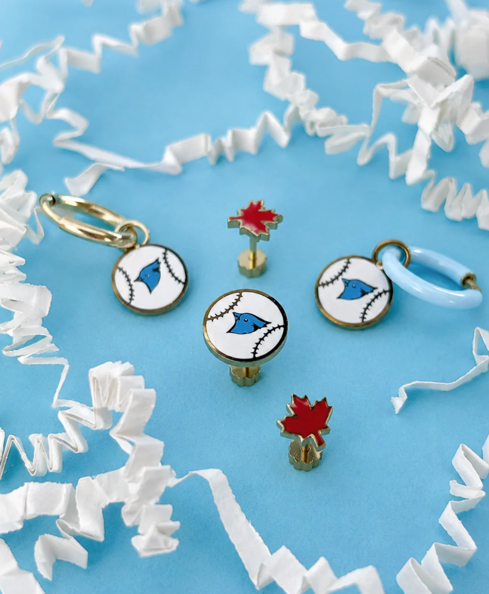 Earrings - Blue Jay Studs