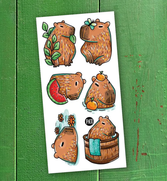Temporary Tattoos - Capybaras