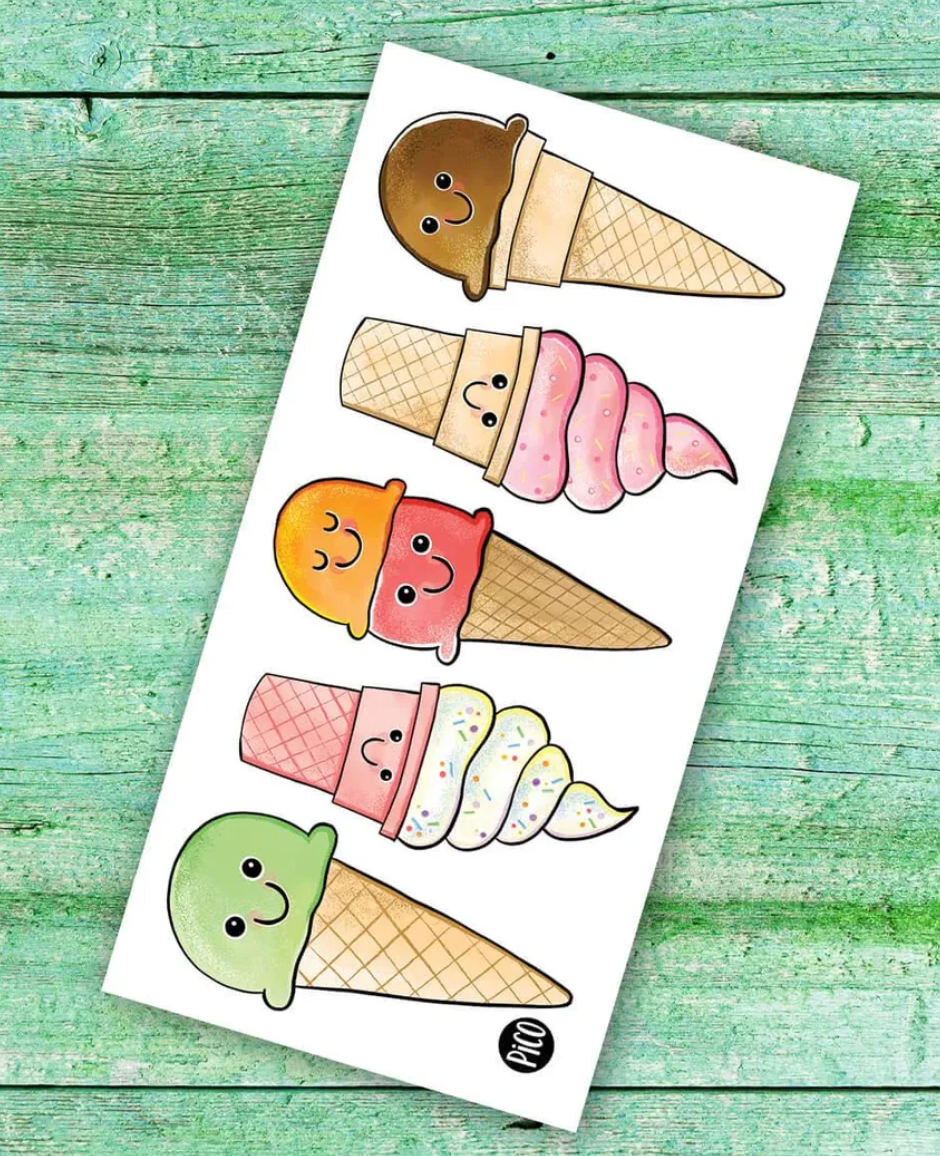 Temporary Tattoos - Tasty Cones