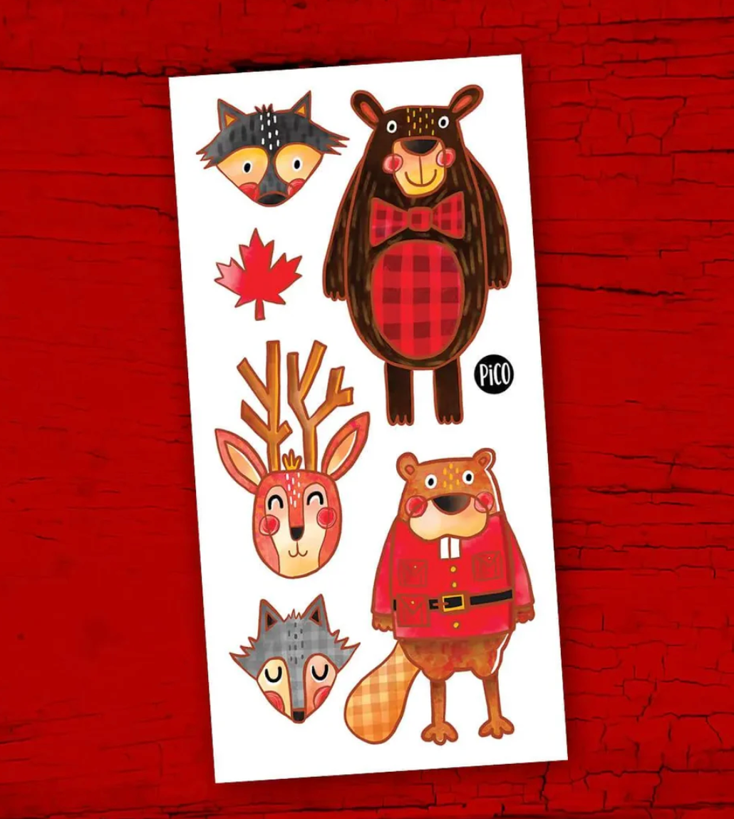 Temporary Tattoos - Animals of Canada