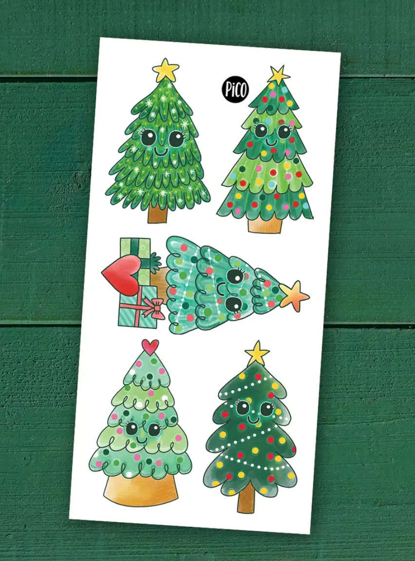 Temporary Tattoos - Christmas Trees