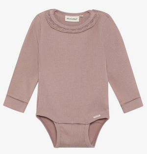 Ribbed Body Suit Long Sleeve - Blush