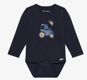 Body Suit Long Sleeve - Blue Tractor