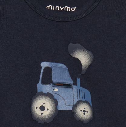 Body Suit Long Sleeve - Blue Tractor