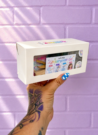 DIY Glittery Hair Gel Mixing Kit