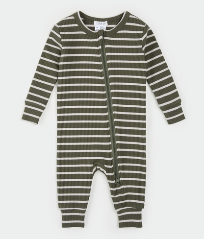Zipper Sleeper - Ribbed Farm Green