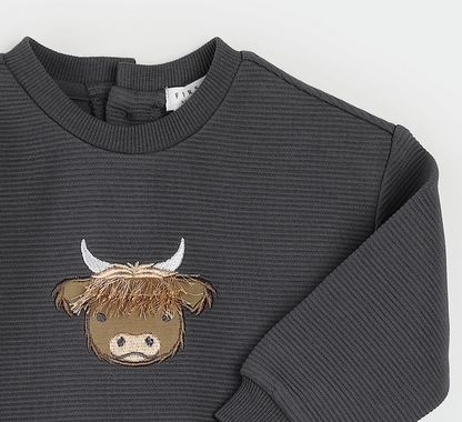 Highland Cow Ottoman 2 Piece Set