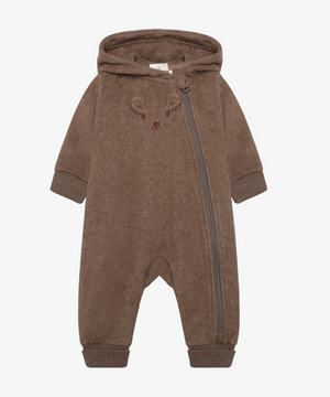 Baby Bear Fleece Jumpsuit - Brown