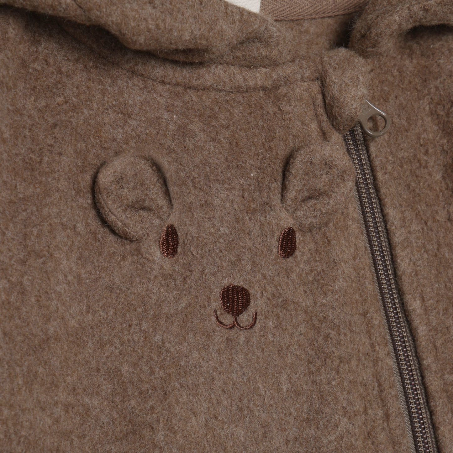 Baby Bear Fleece Jumpsuit - Brown