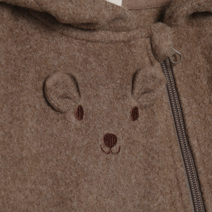 Baby Bear Fleece Jumpsuit - Brown