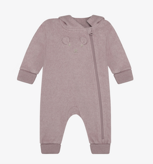 Baby Bear Fleece Jumpsuit - Blush